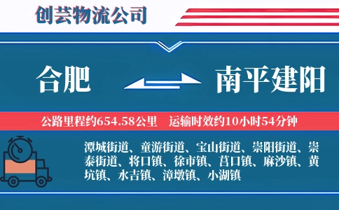 合肥到南平建阳物流公司