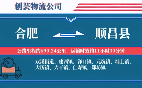 合肥到顺昌县物流公司