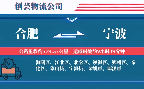 合肥到宁波物流公司-冷藏货物专线-专线专运