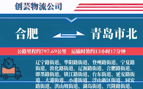 合肥到青岛市北物流公司