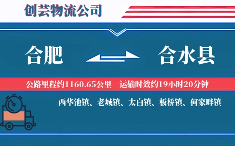 合肥到合水县物流公司