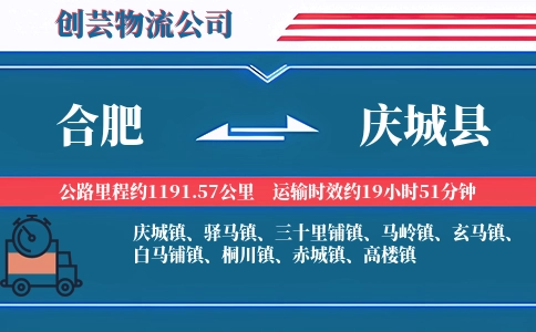 合肥到庆城县物流公司