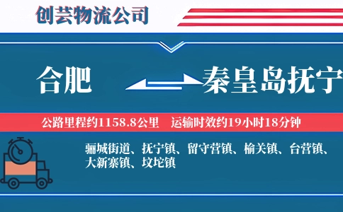 合肥到秦皇岛抚宁物流公司