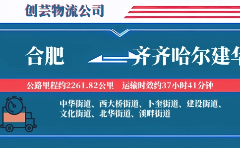 合肥到齐齐哈尔建华物流公司