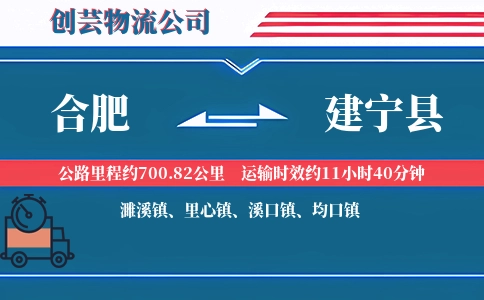 合肥到建宁县物流公司