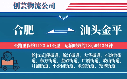 合肥到汕头金平物流公司