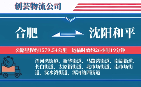 合肥到沈阳和平物流公司