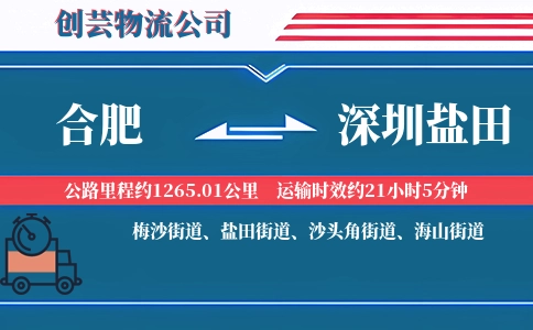 合肥到深圳盐田物流公司