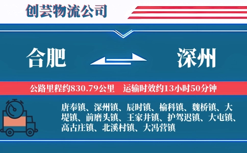 合肥到深州物流公司