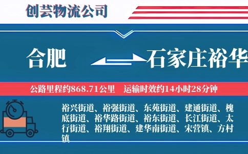 合肥到石家庄裕华物流公司