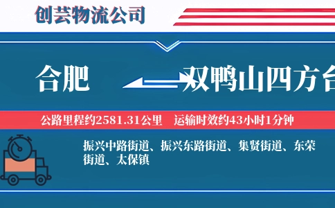 合肥到双鸭山四方台物流公司