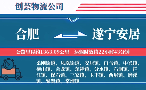 合肥到遂宁安居物流公司