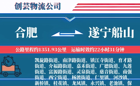 合肥到遂宁船山物流公司
