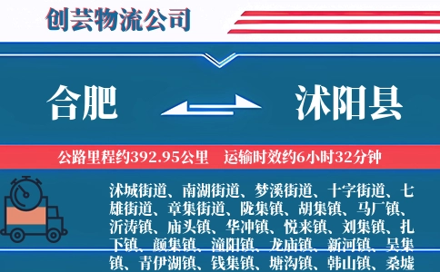 合肥到沭阳县物流公司