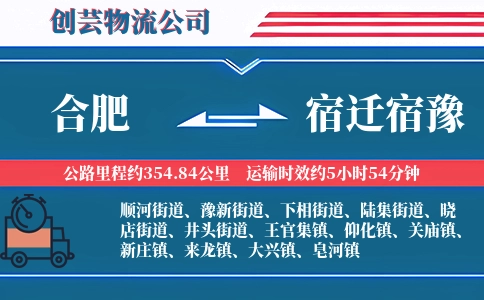 合肥到宿迁宿豫物流公司