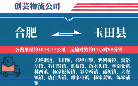 合肥到玉田县物流公司