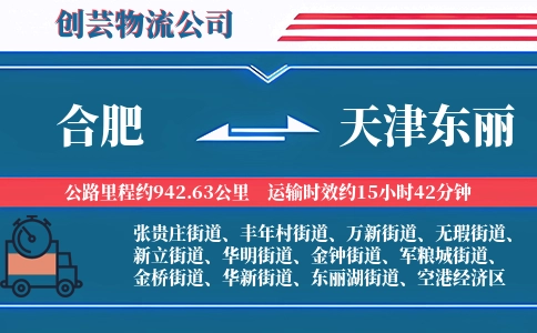 合肥到天津东丽物流公司