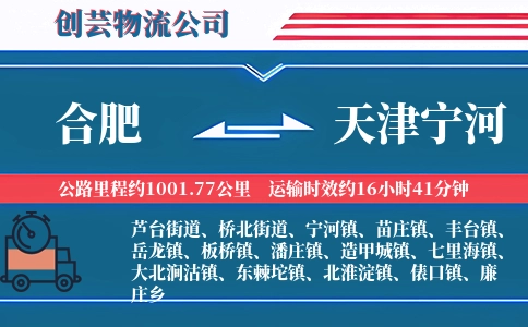 合肥到天津宁河物流公司