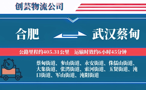 合肥到武汉蔡甸物流公司