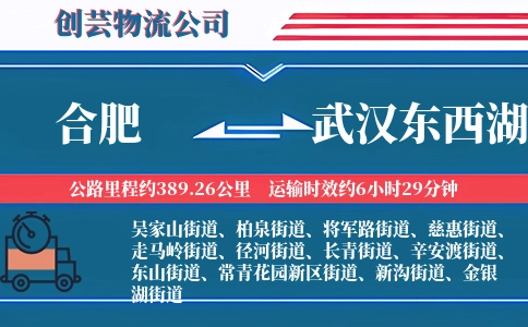 合肥到武汉东西湖物流公司