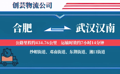 合肥到武汉汉南物流公司