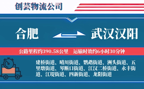 合肥到武汉汉阳物流公司