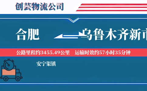 合肥到乌鲁木齐新市物流公司