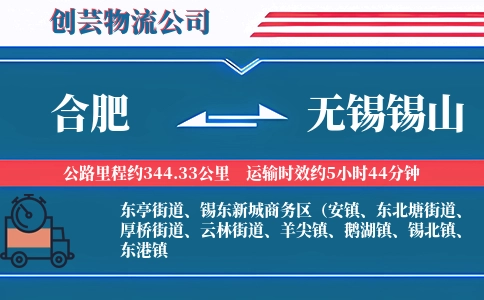 合肥到无锡锡山物流公司
