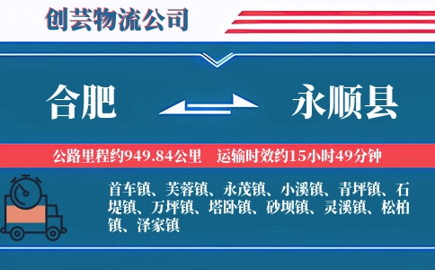合肥到永顺县物流公司