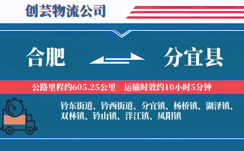 合肥到分宜县物流公司