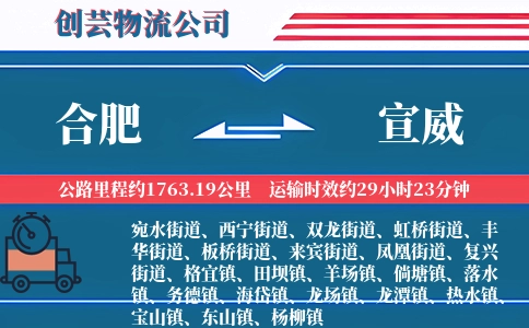 合肥到宣威物流公司