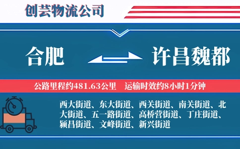 合肥到许昌魏都物流公司