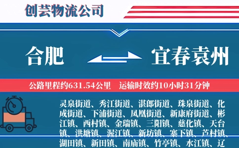 合肥到宜春袁州物流公司