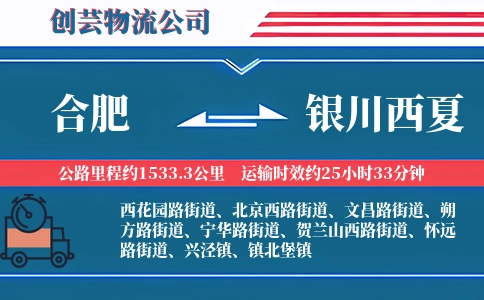 合肥到银川西夏物流公司