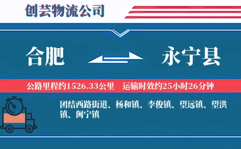 合肥到永宁县物流公司