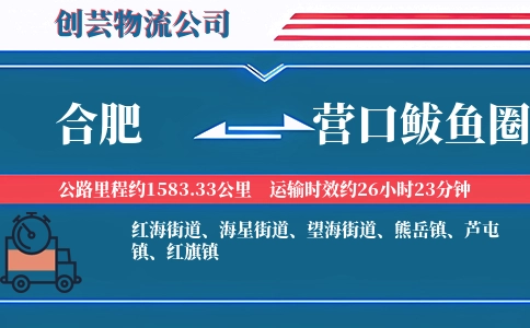 合肥到营口鲅鱼圈物流公司