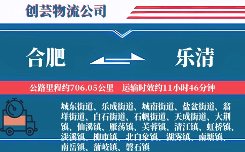 合肥到乐清物流公司