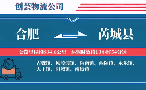 合肥到芮城县物流公司