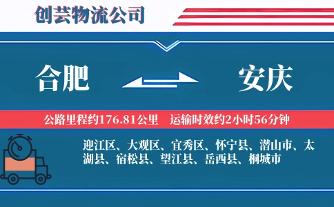 合肥到安庆汽车托运
