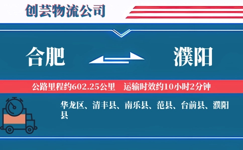 合肥到濮阳汽车托运