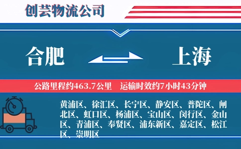 合肥到上海汽车托运