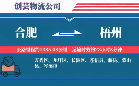 合肥到梧州汽车托运